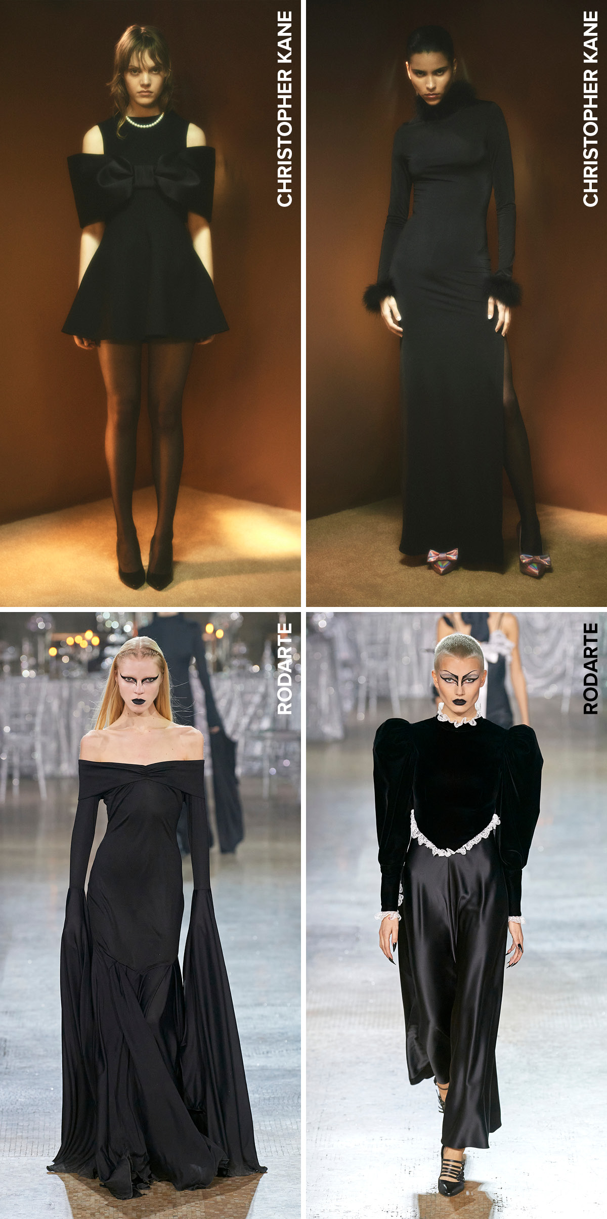 페미닌한 매력의 블랙 원피스 컬렉션의 모습